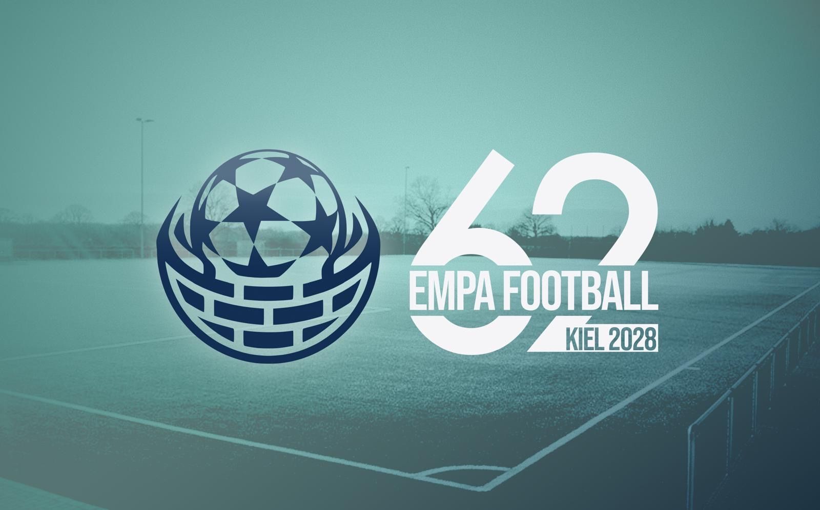 62 EMPA Football Kiel 2028 – logo on a football pitch